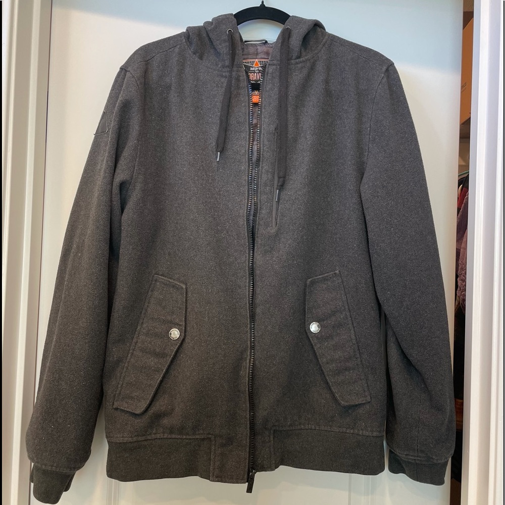 Men’s Dravus Wool Blend Jacket With Hood Medium
